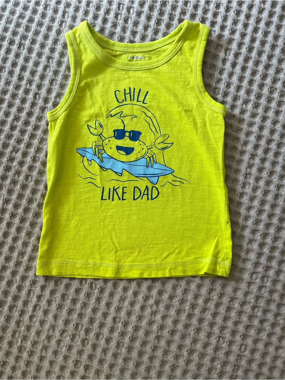 5 for $10 Neon Yellow 'Chill Like Dad' Graphic Tank Top - Kids